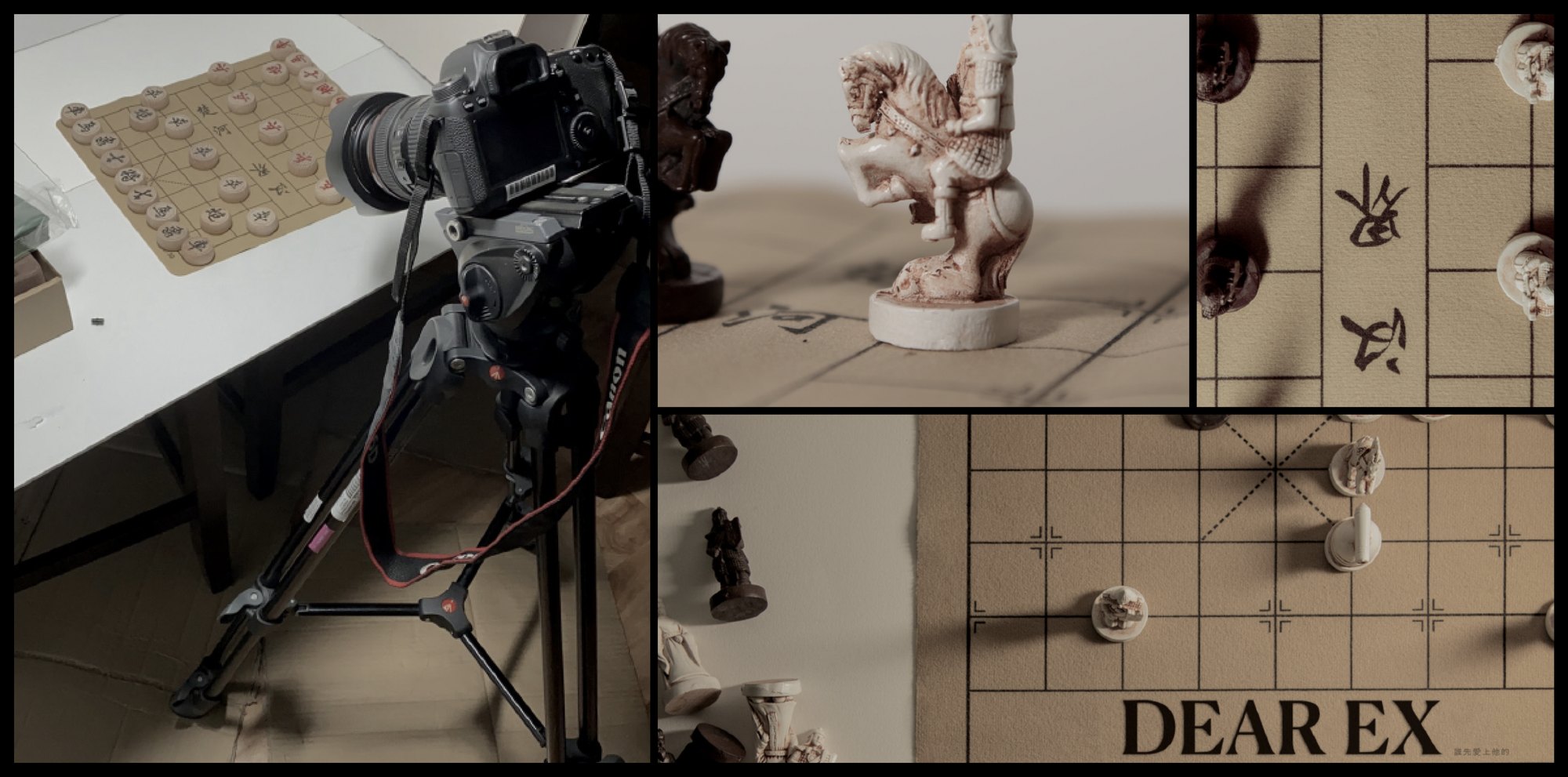 Dear Ex set, camera and chess pieces
