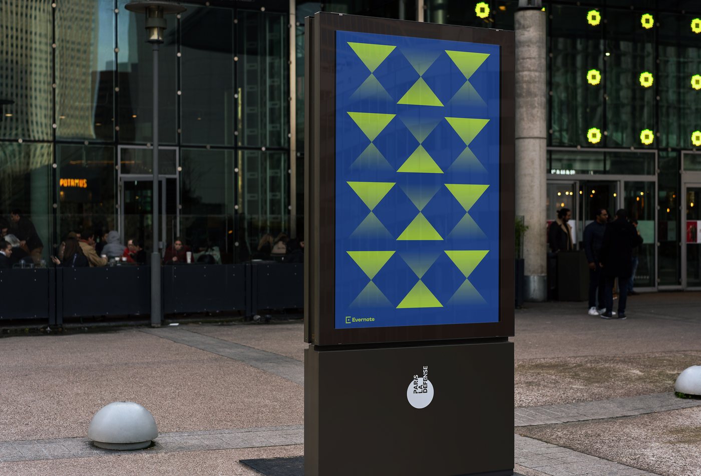 Evernote poster on an outdoor display