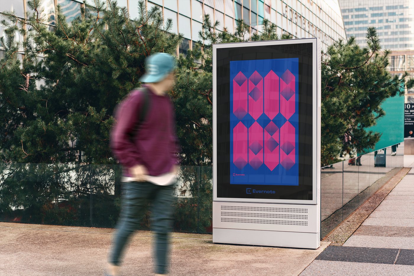 Evernote poster on a street display