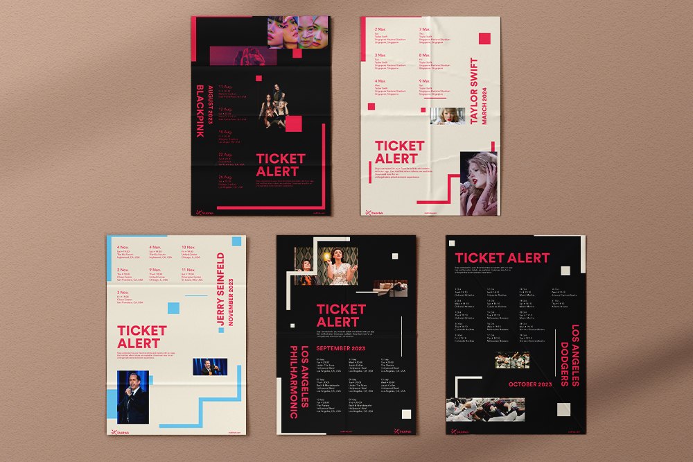 StubHub ticket alert posters