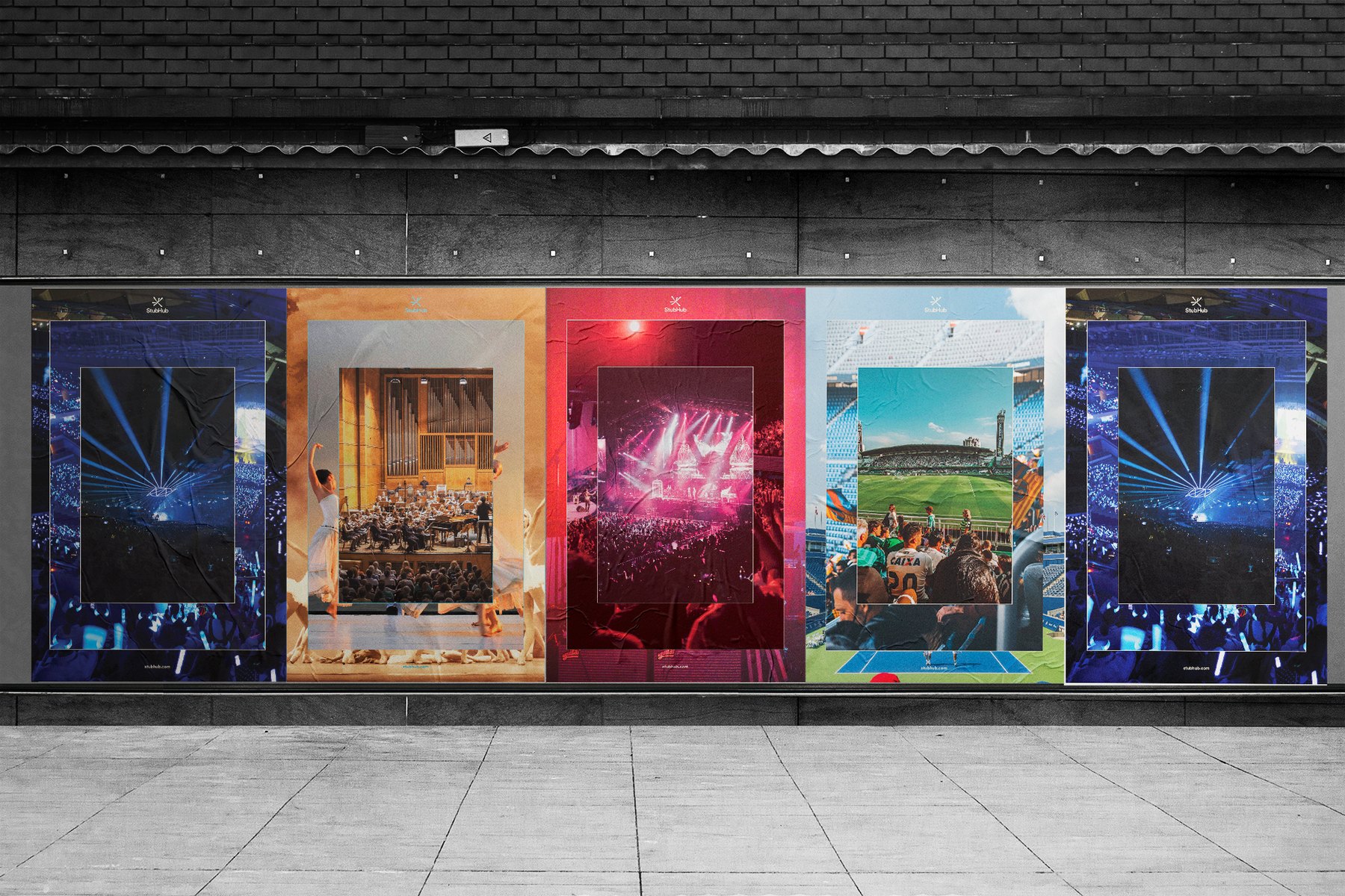 StubHub posters on a wall